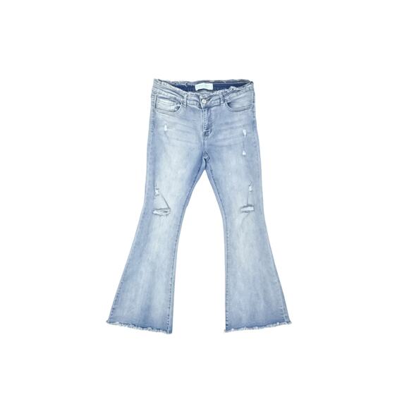 GoGo Jeans Eco Friendly Distressed Flare Jeans - 15/32 - Picture 1 of 10